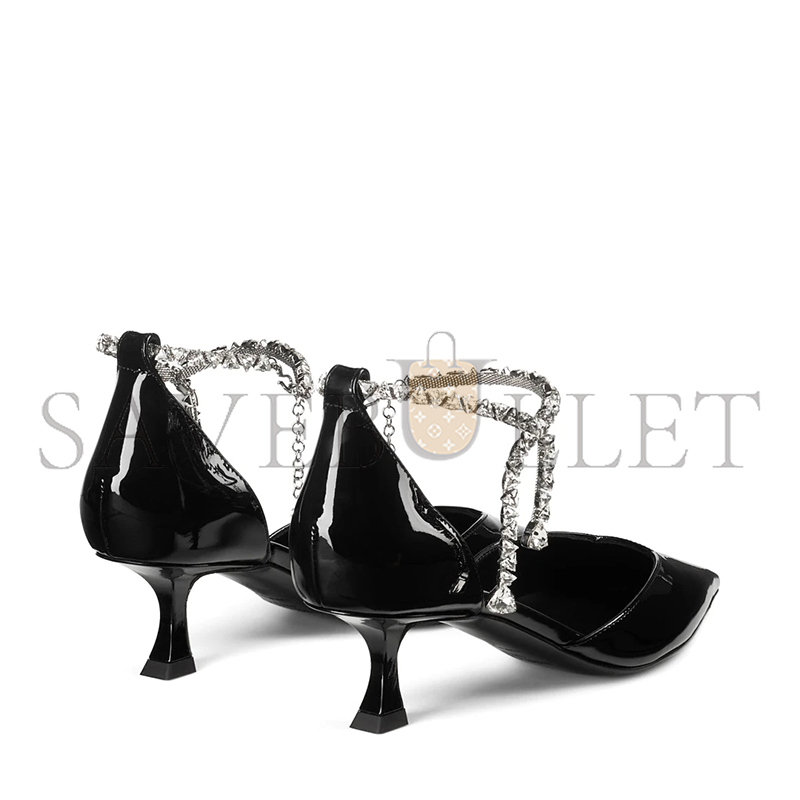 Ji*y Ch* stevie 50 black patent leather pumps stevie50pat